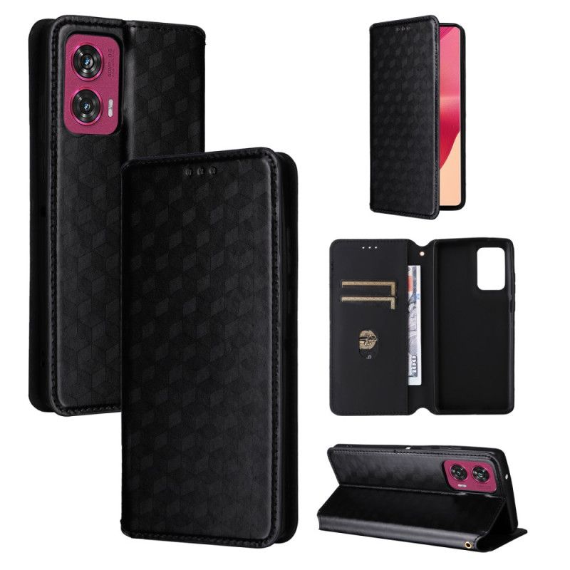 Folio-hoesje Motorola Edge 50 Fusion 3d-diamanten Bescherming Hoesje