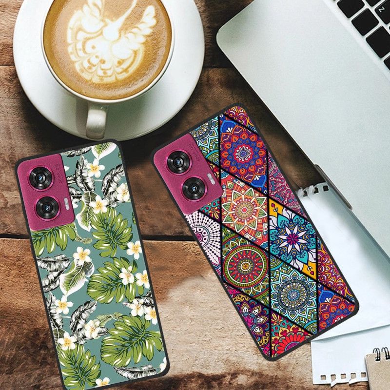 Hoesje Motorola Edge 50 Fusion Gouden Bloemen Van Cercis