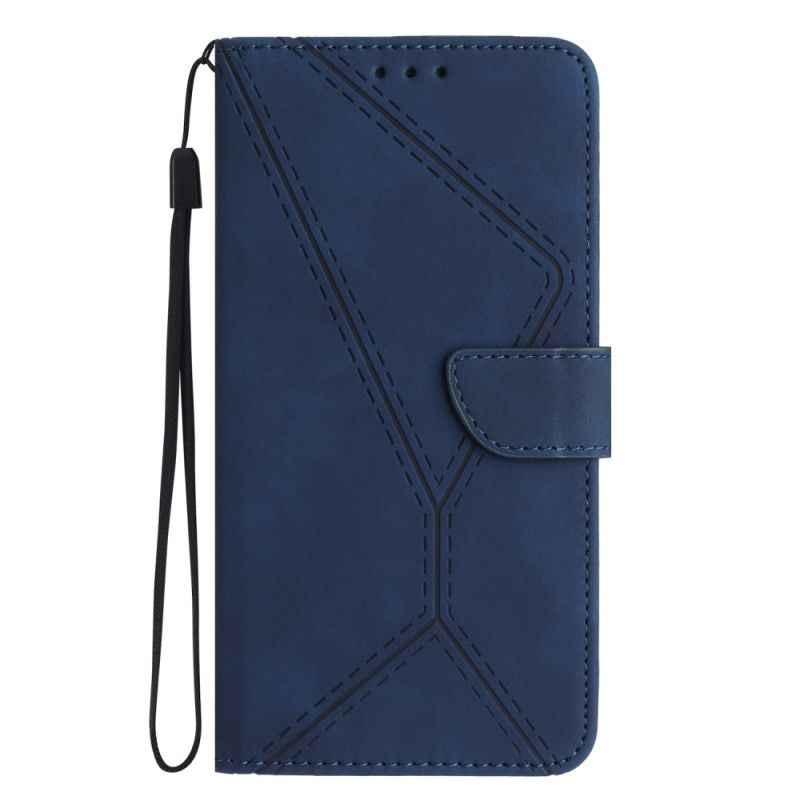 Flip Case Leren Honor 200 Gestreepte Lijnen En Punten