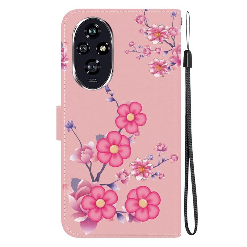 Leren Hoesje Honor 200 Sakura Met Riem