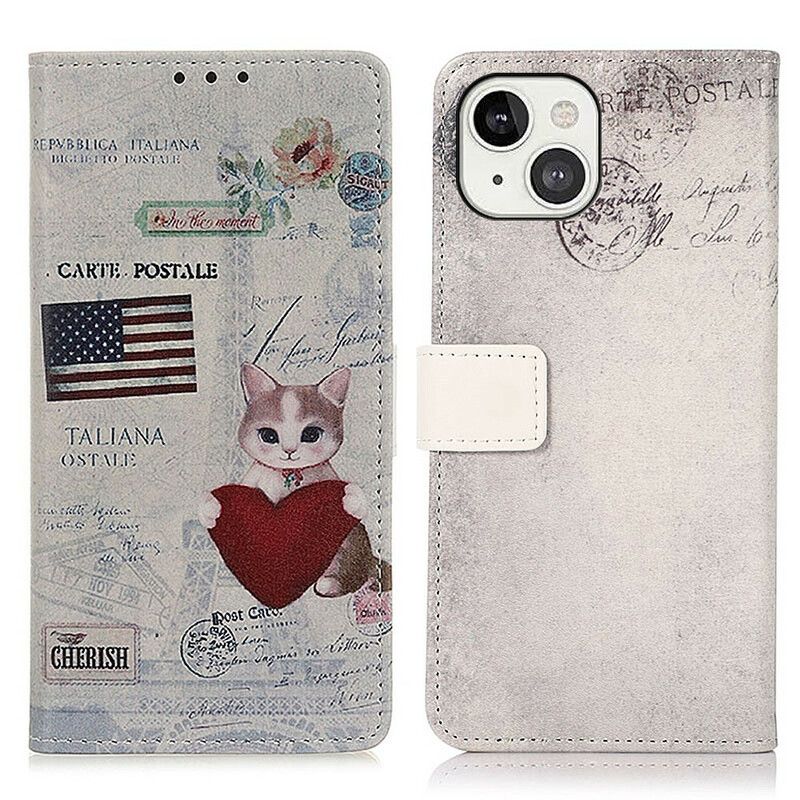 Bescherming Hoesje iPhone 13 Reiziger Kat