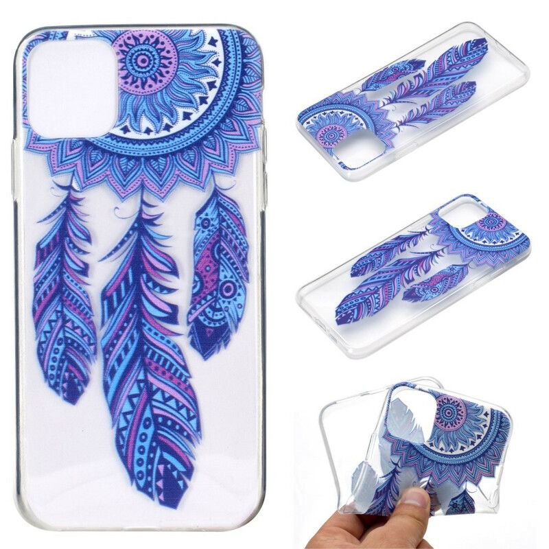 Case Hoesje iPhone 13 Telefoonhoesje Dromenvanger Blauwe Veren