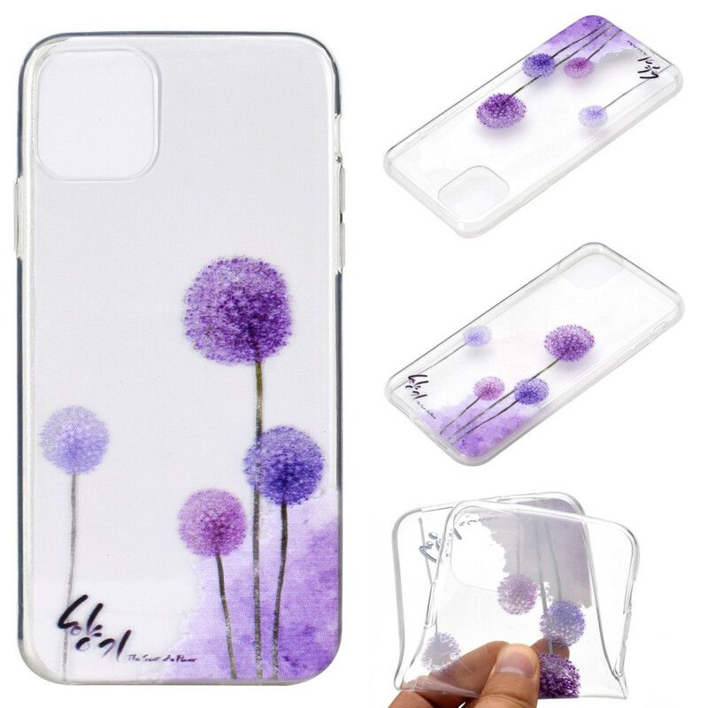 Case Hoesje iPhone 13 Telefoonhoesje Transparant Gekleurde Paardebloemen