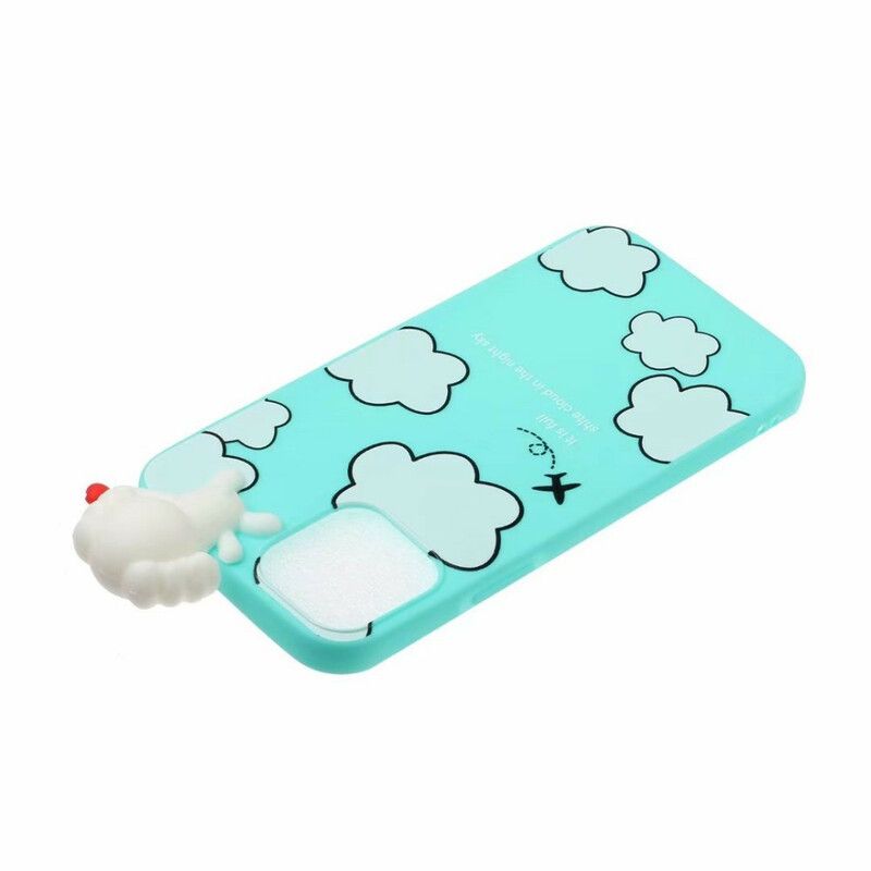 Cover Hoesje iPhone 13 Telefoonhoesje Hond In De Wolken 3d