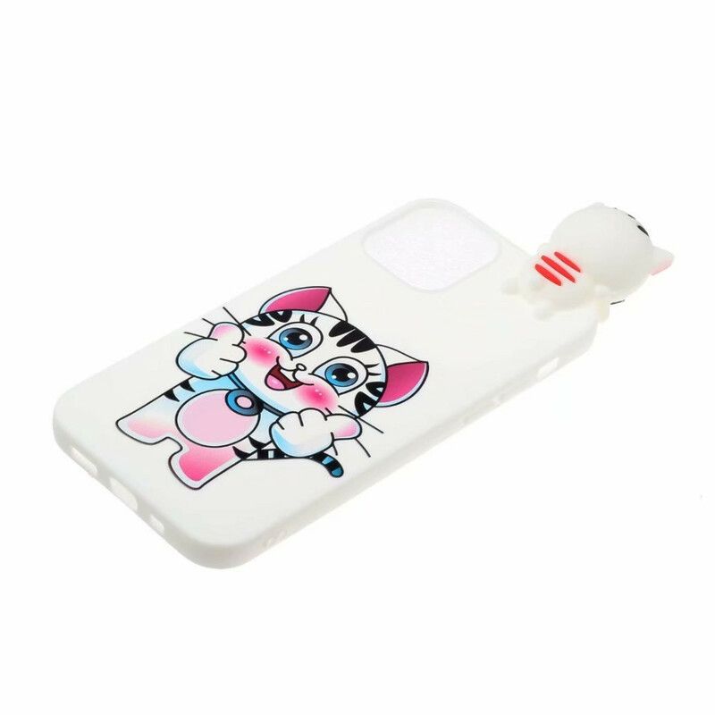 Cover Hoesje iPhone 13 Telefoonhoesje Kattenpret 3d