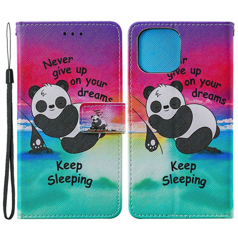 Flip Case Leren iPhone 13 Blijf Slapen