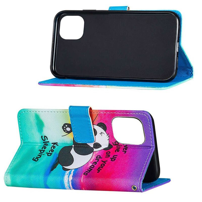 Flip Case Leren iPhone 13 Blijf Slapen