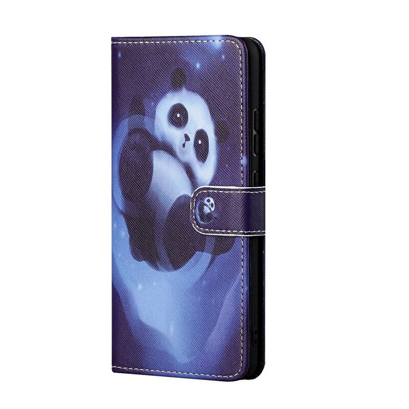 Flip Case Leren iPhone 13 Panda Space