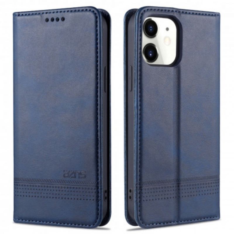 Folio-hoesje iPhone 13 Azns Lederen Stijl Bescherming Hoesje