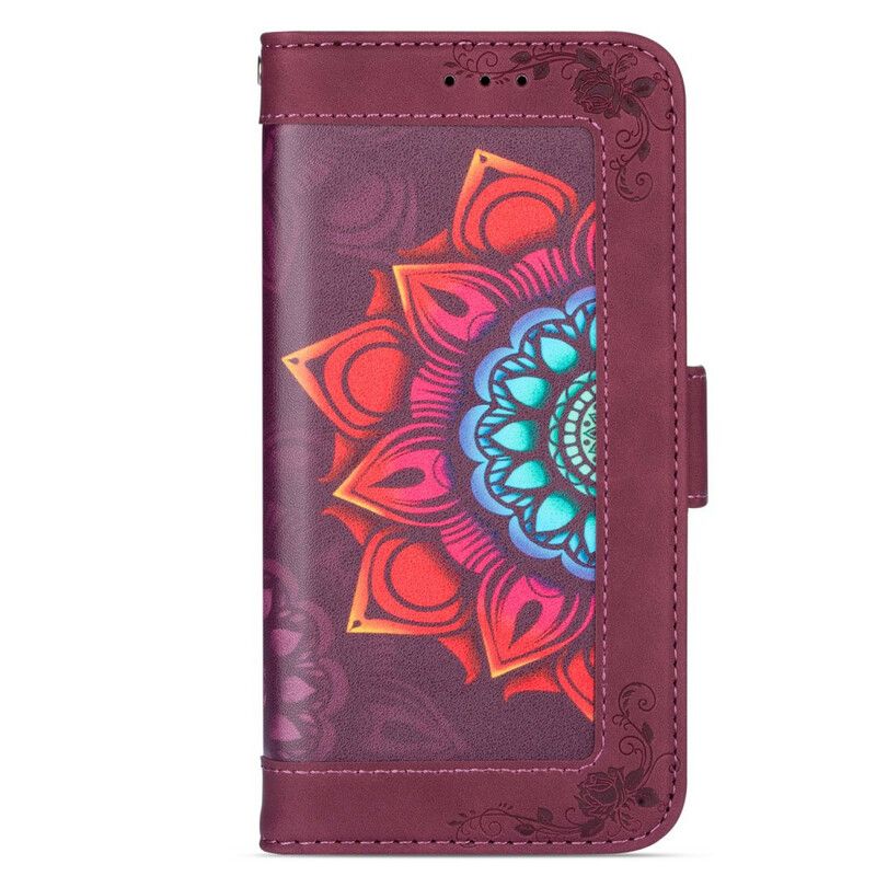 Folio-hoesje iPhone 13 Mandala Band Decoratie