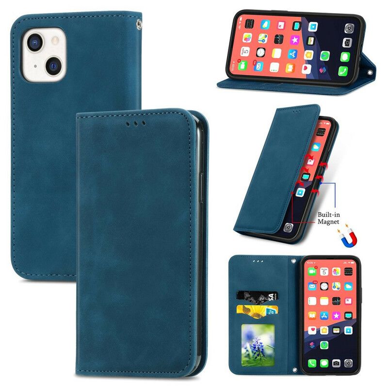 Folio-hoesje iPhone 13 Skin-touch Ontwerp