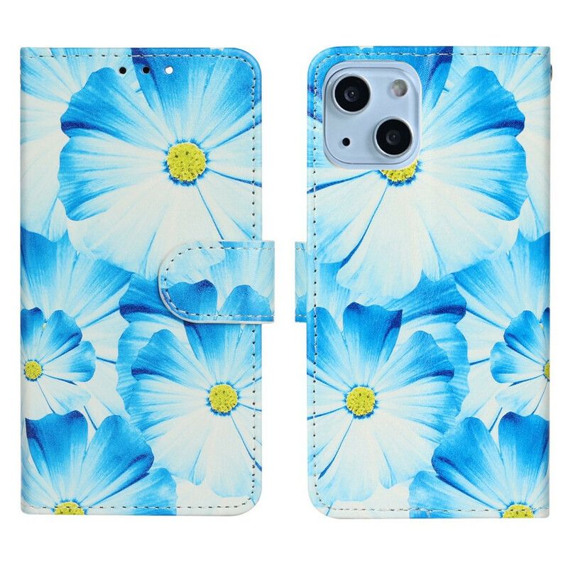 Folio-hoesje iPhone 13 Telefoonhoesje Bloemen Ontdekking