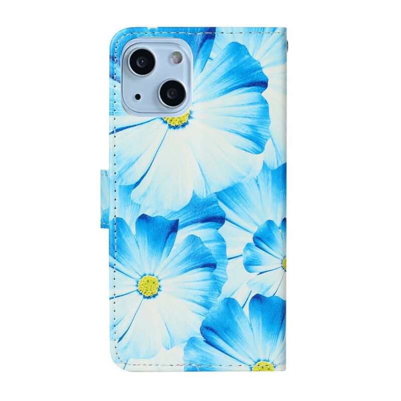 Folio-hoesje iPhone 13 Telefoonhoesje Bloemen Ontdekking