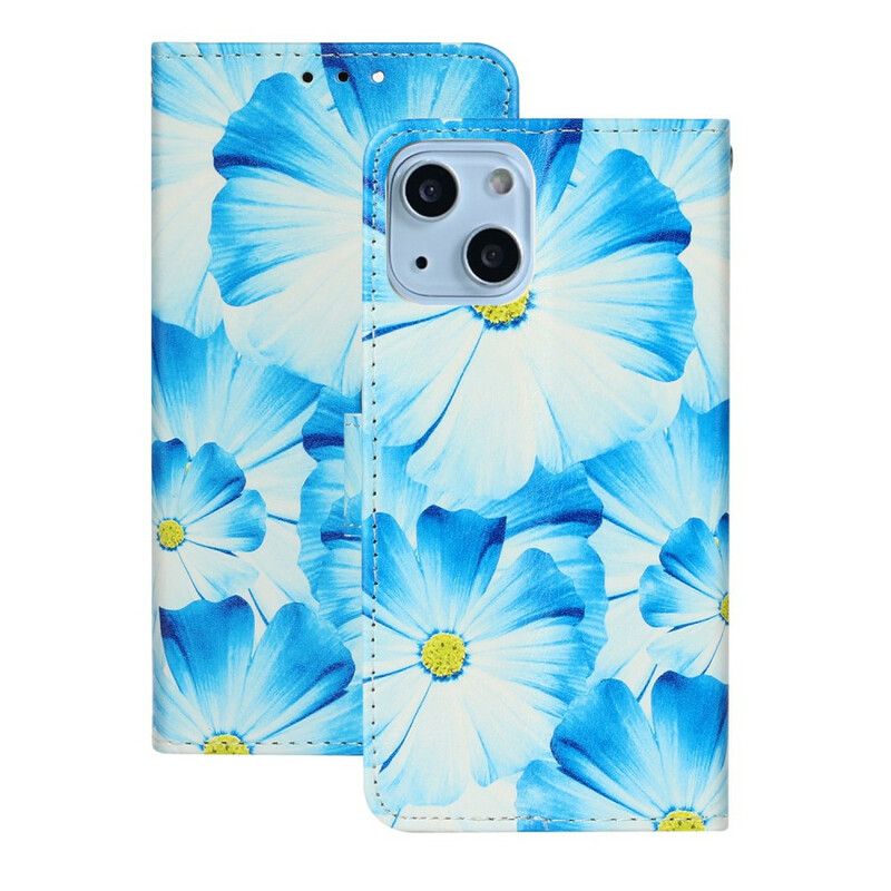 Folio-hoesje iPhone 13 Telefoonhoesje Bloemen Ontdekking