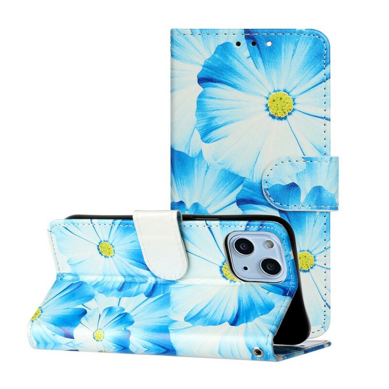 Folio-hoesje iPhone 13 Telefoonhoesje Bloemen Ontdekking