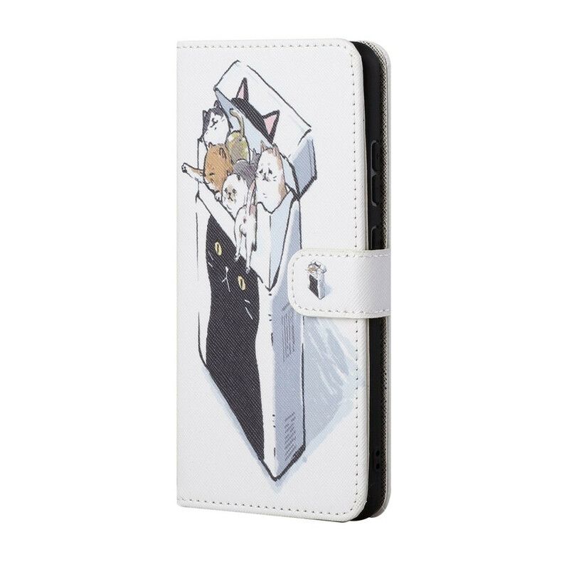 Folio-hoesje iPhone 13 Telefoonhoesje Levering String Katten