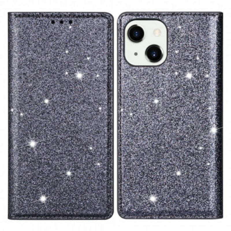 Folio-hoesje Voor iPhone 13 Glitterstijl