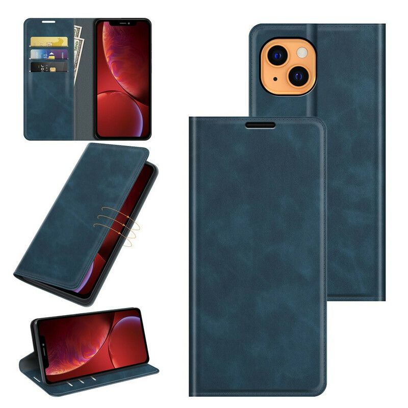 Folio-hoesje Voor iPhone 13 Skin-touch