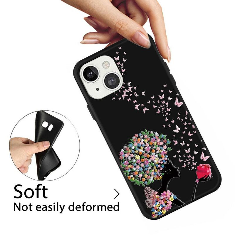 Hoesje iPhone 13 Bloemhoofd Vrouw Bescherming Hoesje