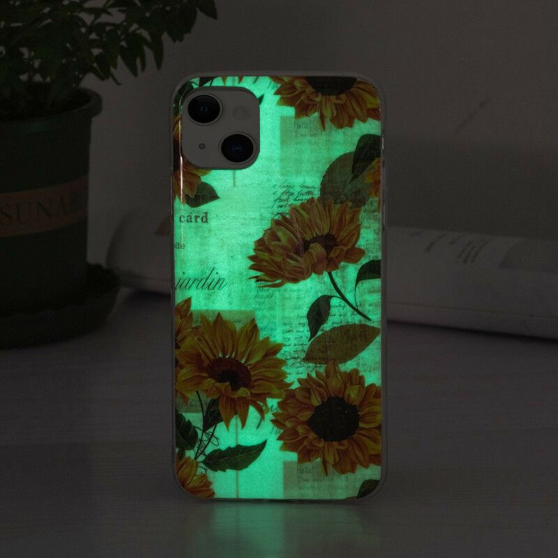 Hoesje iPhone 13 Fluorescerende Bloemenserie Bescherming Hoesje