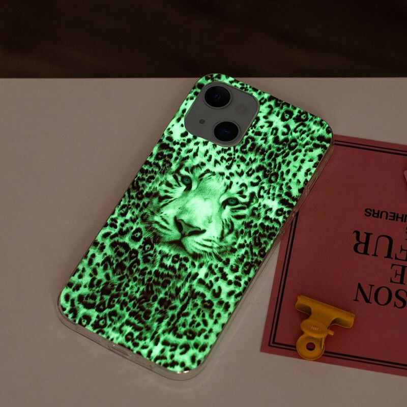 Hoesje iPhone 13 Fluorescerende Luipaard