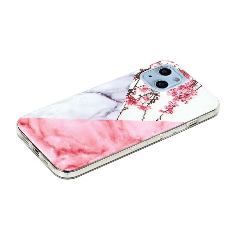 Hoesje iPhone 13 Gemarmerde Pruimenbloesems