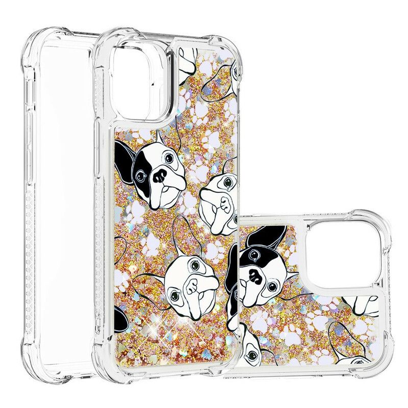 Hoesje iPhone 13 Mr Dog Pailletten Bescherming Hoesje