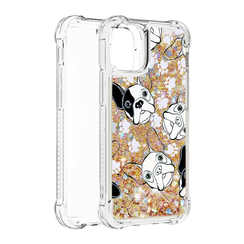 Hoesje iPhone 13 Mr Dog Pailletten Bescherming Hoesje