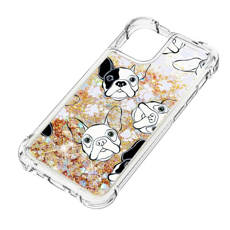 Hoesje iPhone 13 Mr Dog Pailletten Bescherming Hoesje