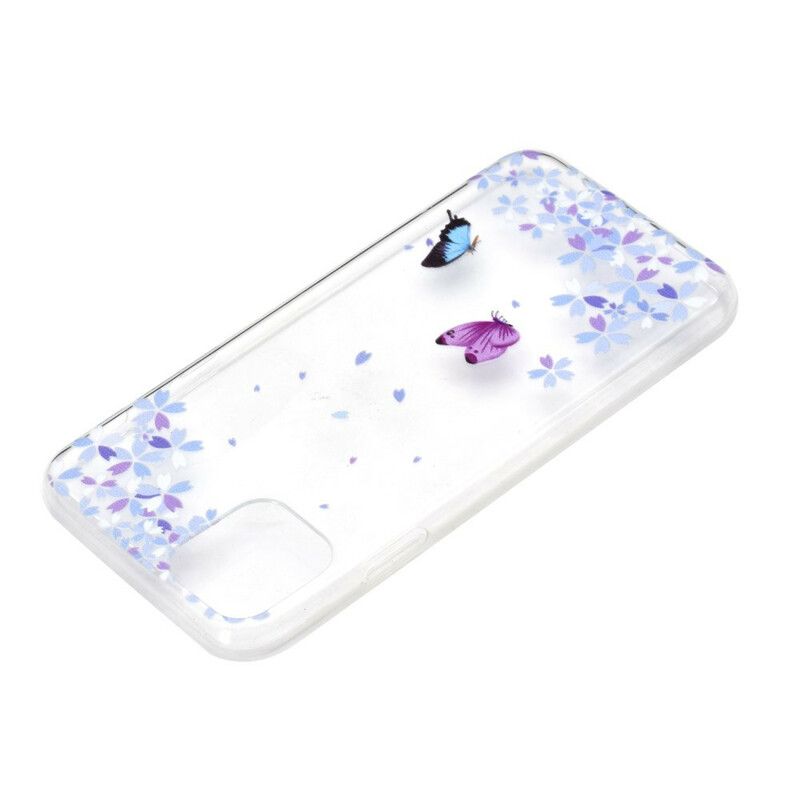 Hoesje iPhone 13 Naadloze Vlinders En Bloemen Bescherming Hoesje