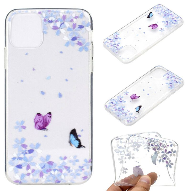 Hoesje iPhone 13 Naadloze Vlinders En Bloemen Bescherming Hoesje