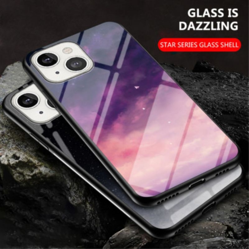 Hoesje Voor iPhone 13 Sterrenhemel Gehard Glas