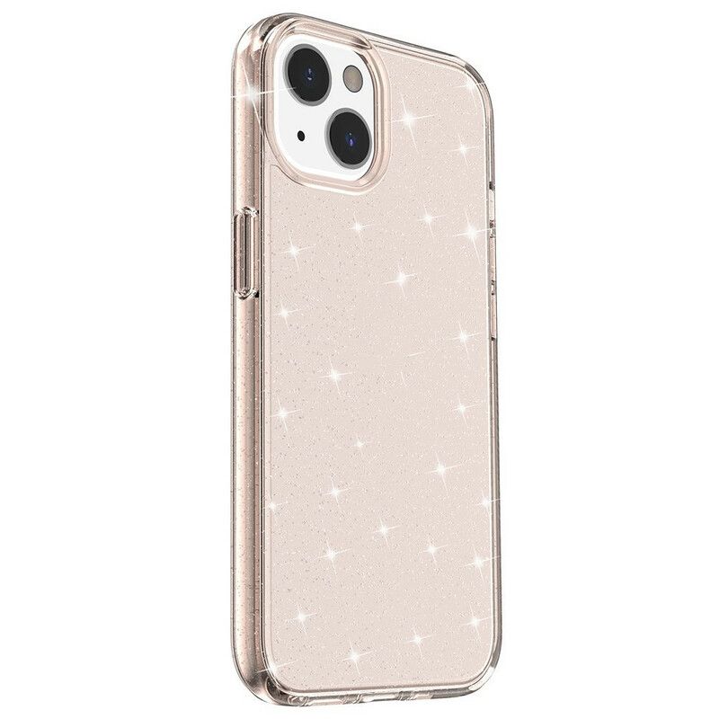 Hoesje Voor iPhone 13 Transparante Pailletten