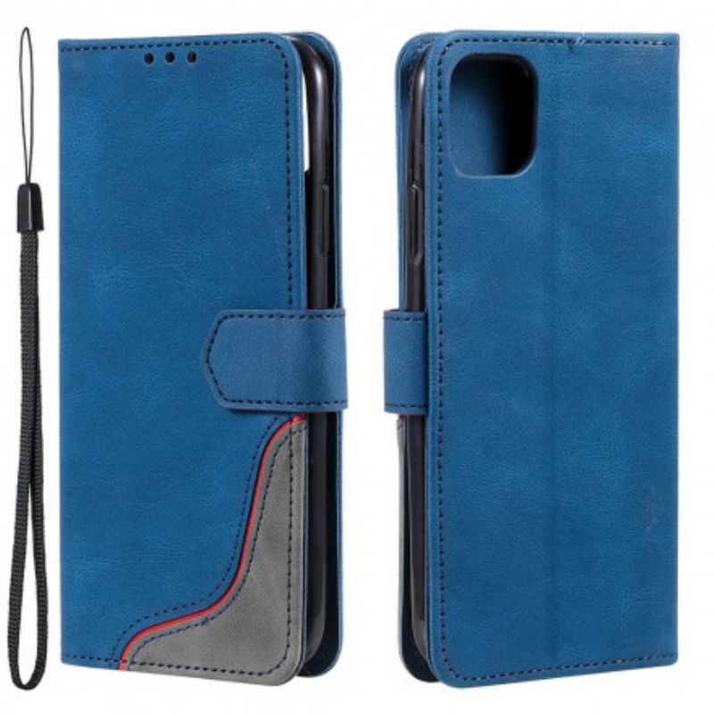 Leren Hoesje iPhone 13 Huidgevoel Golf Bescherming Hoesje