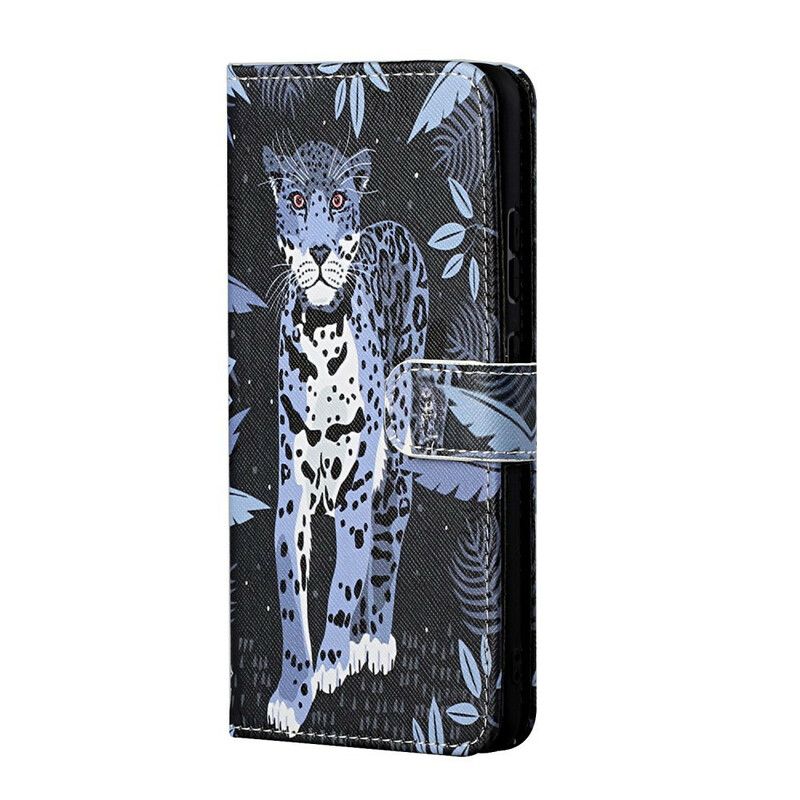 Leren Hoesje iPhone 13 Leopard Strappy Bescherming Hoesje