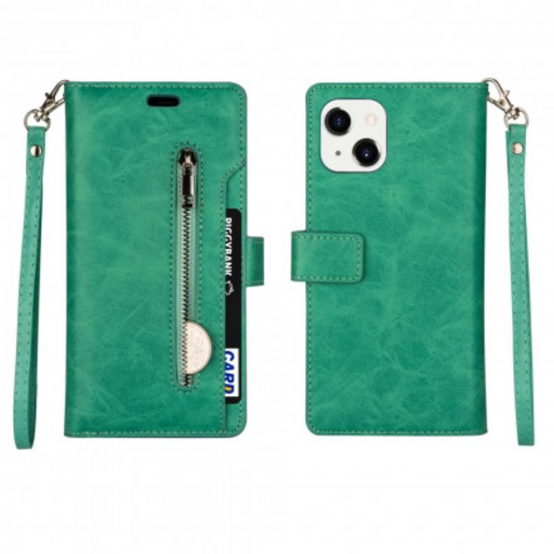 Leren Hoesje iPhone 13 Multifunctionele Portemonnee