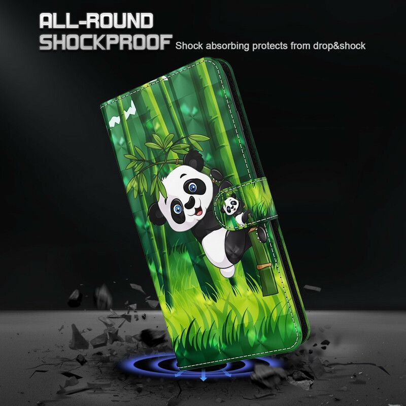 Leren Hoesje iPhone 13 Panda En Bamboe Bescherming Hoesje