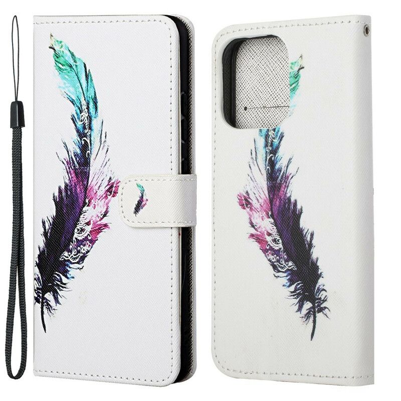 Leren Hoesje iPhone 13 Riem Veer Bescherming Hoesje