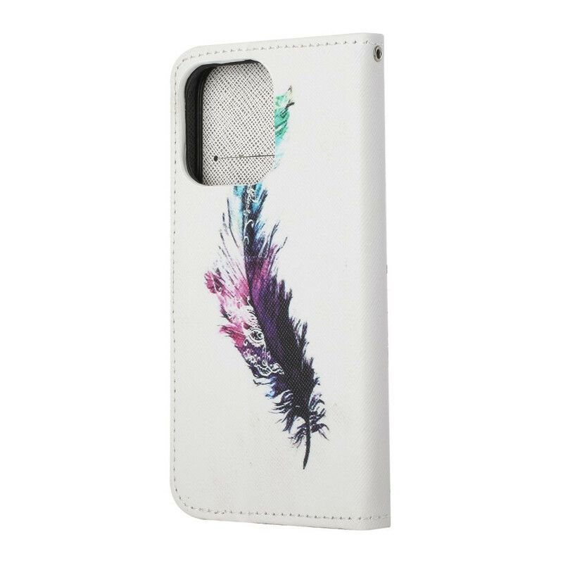 Leren Hoesje iPhone 13 Riem Veer Bescherming Hoesje