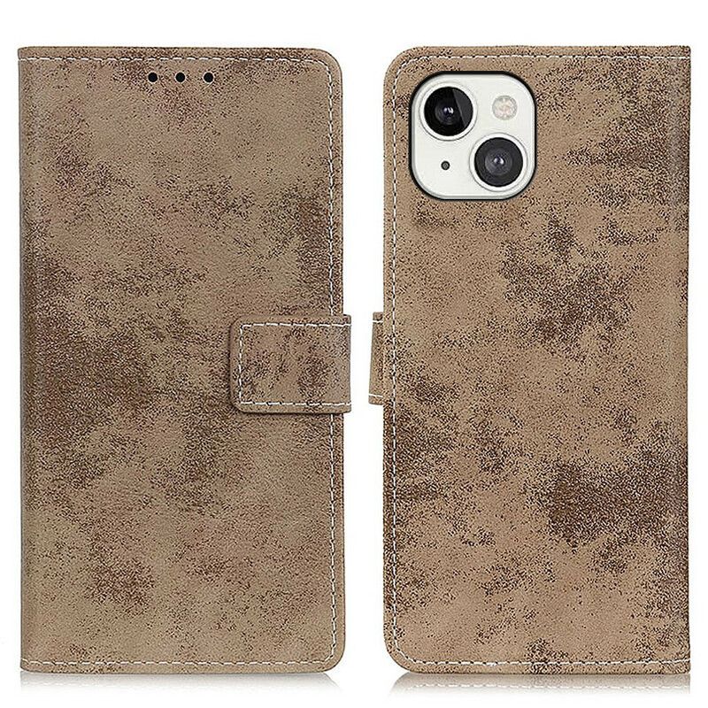 Leren Hoesje iPhone 13 Vintage Leereffect Bescherming Hoesje