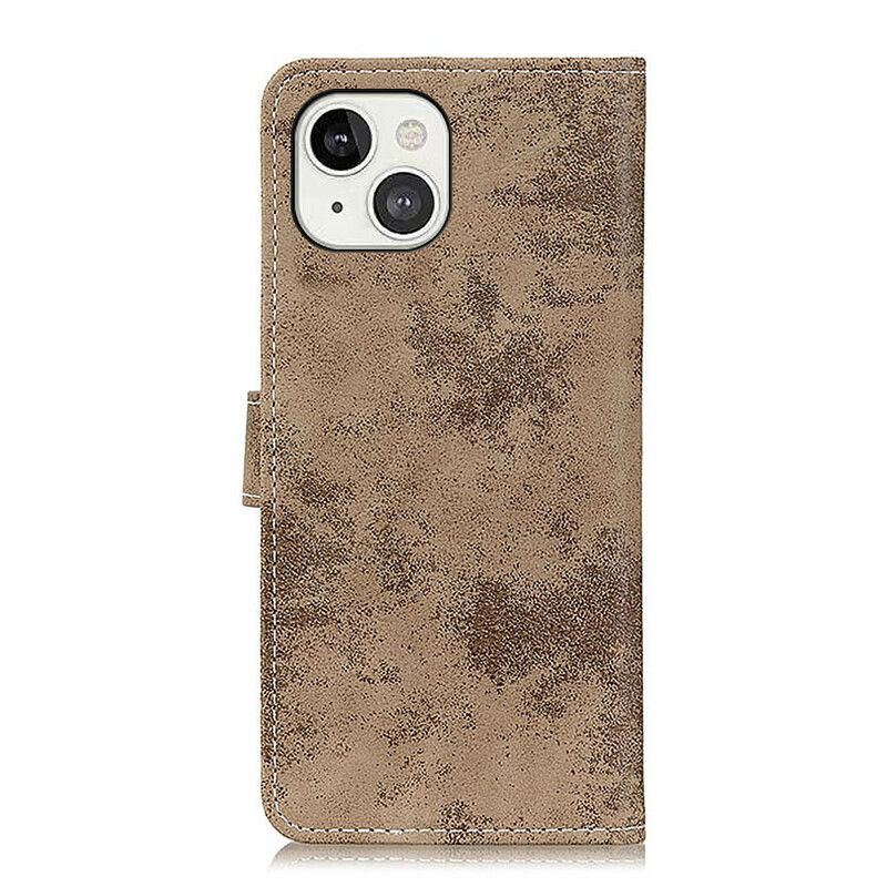 Leren Hoesje iPhone 13 Vintage Leereffect Bescherming Hoesje