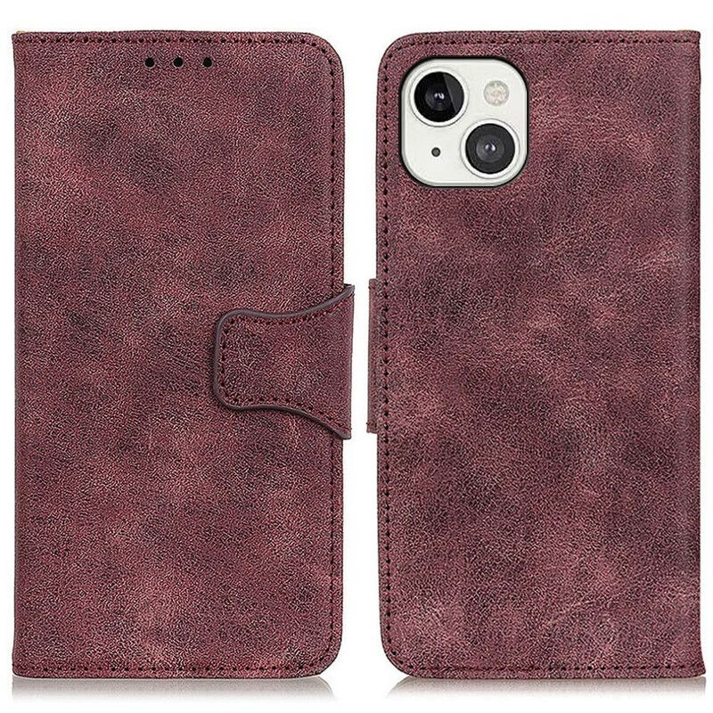 Leren Hoesje iPhone 13 Vintage Splitleer