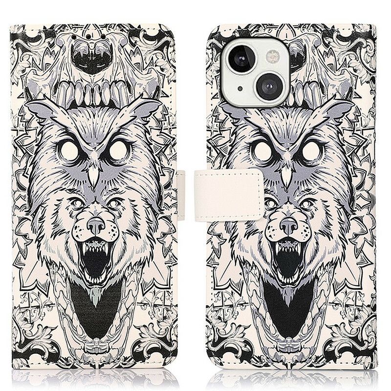 Leren Hoesje iPhone 13 Woeste Dieren