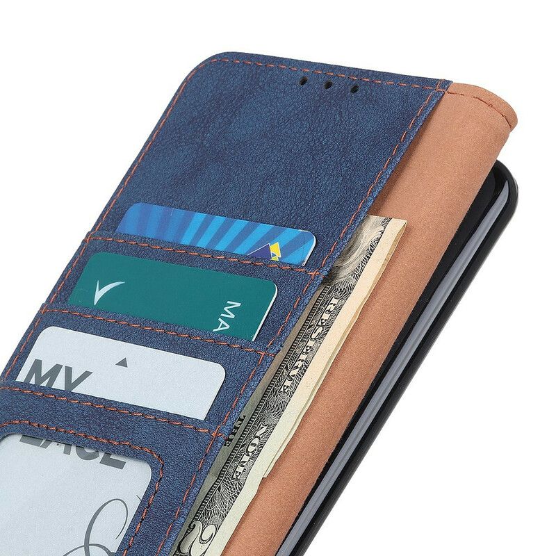 Leren Hoesje Voor iPhone 13 Kunstleer Split Retro Khazneh