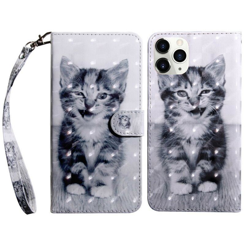 Leren Hoesje Voor iPhone 13 Lichtvlek Ignace The Kitten