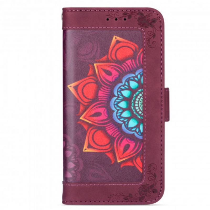 Leren Hoesje Voor iPhone 13 Mandala Band Decoratie