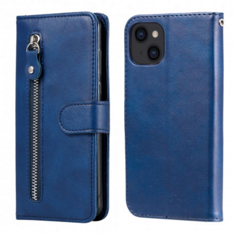 Leren Hoesje Voor iPhone 13 Vintage Portemonnee