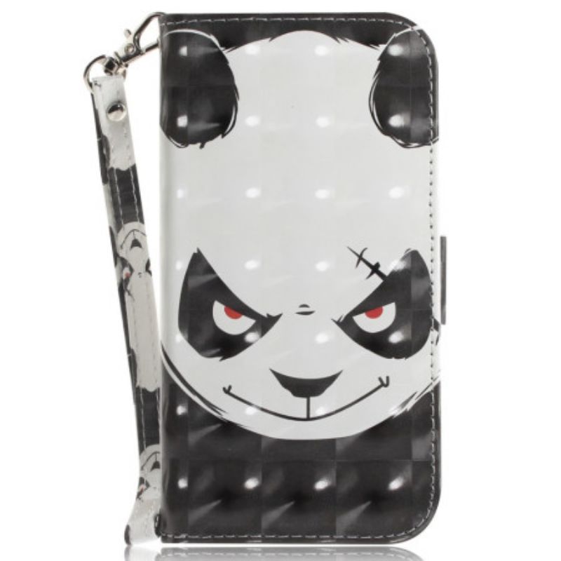 Bescherming Hoesje Oppo Reno 12f 5g Boze Panda Met Riem