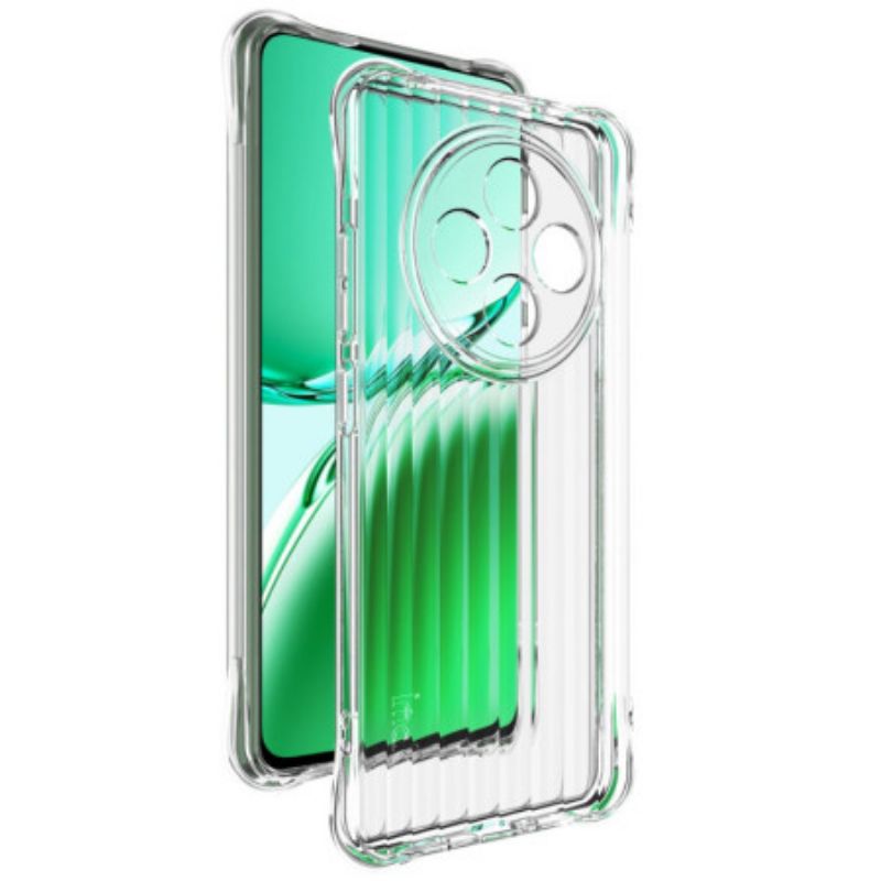 Cover Hoesje Oppo Reno 12f 5g Telefoonhoesje Transparante Golvende Textuur Met Imak-airbag