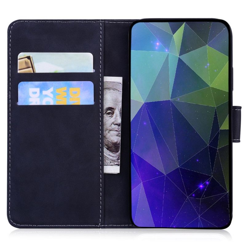 Flip Case Leren Oppo Reno 12f 5g Klassiek Suède-effect